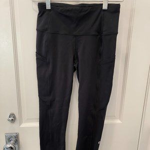 Lululemon Fast & Free 25" High RiseTights w/Pockets, Size 6, Black, NEVER WORN